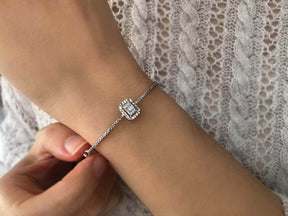 Baguette Diamant Armkette