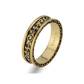 Tulip Design Yellow Gold Vintage Wedding Band