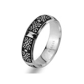 Celtic Design White Gold Wedding Band