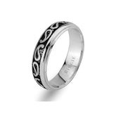 Drop Design White Gold Wedding Band