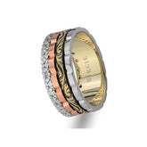 White, Rose and Yellow Gold Wedding Band w/ Diamonds - Birgie Diamant | Fine Jewellery - Diamant & Edelstein Schmuck