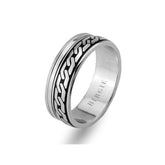 Chain Design White Gold Wedding Band