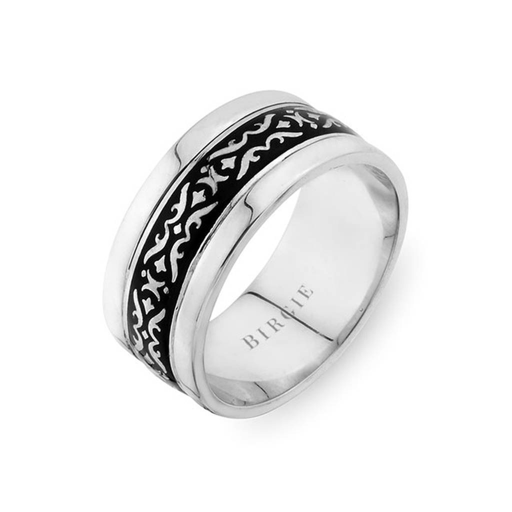 Phrygian Design White Gold Wedding Band