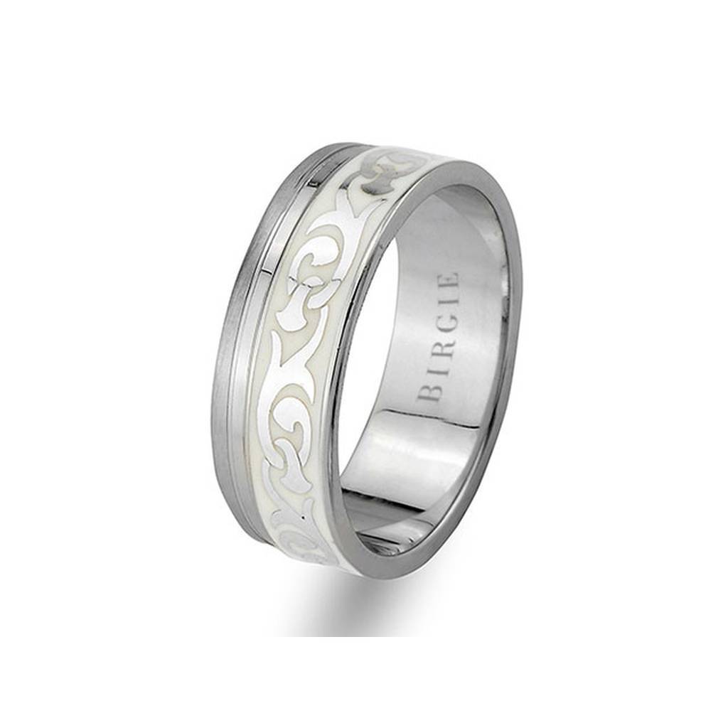 Stylish White Gold Wedding Band