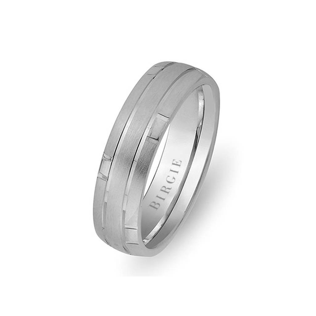 Horizon Design White Gold Wedding Band