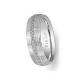 Epsilon Design White Gold Wedding Band w/ Diamonds