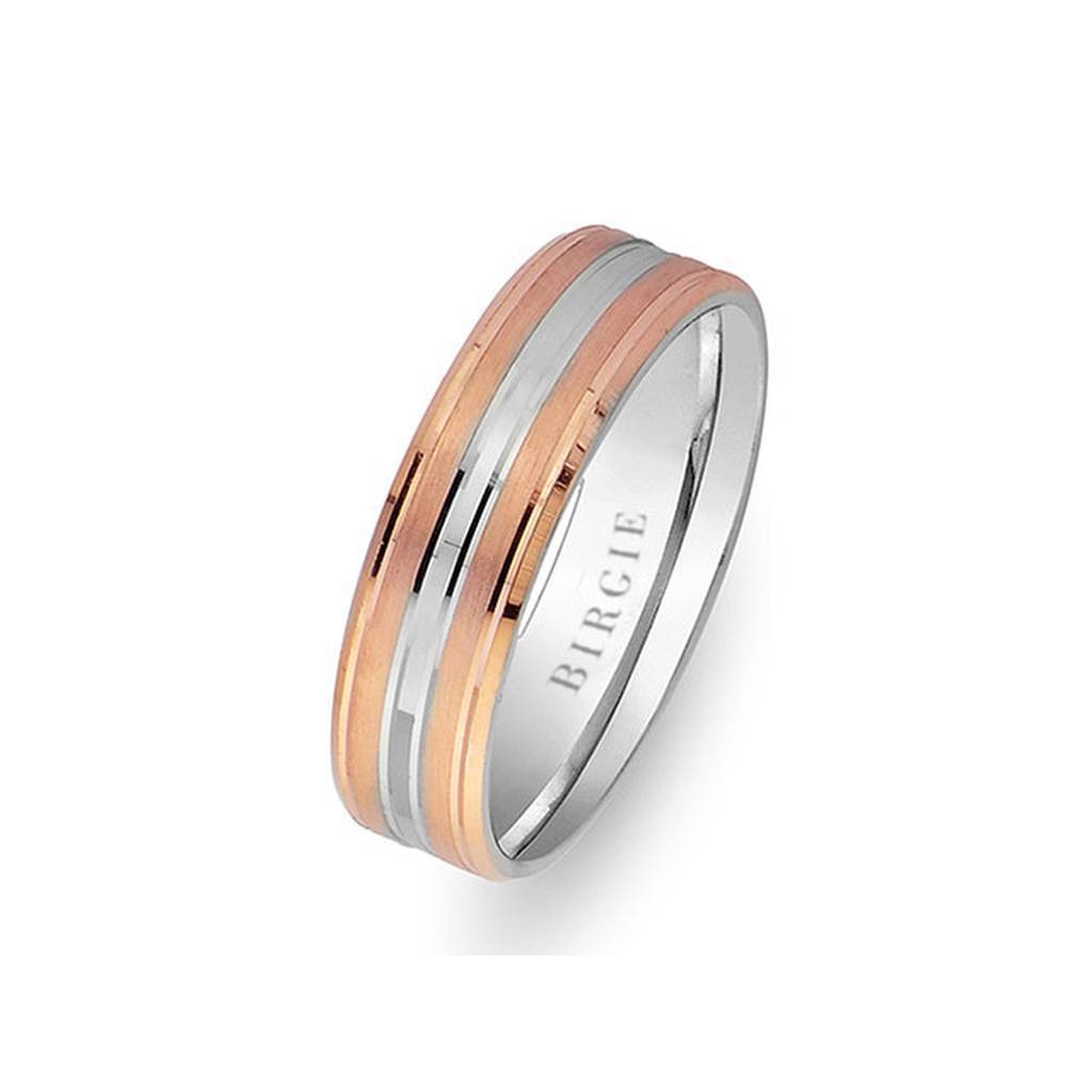 Rose and White Gold Wedding Band