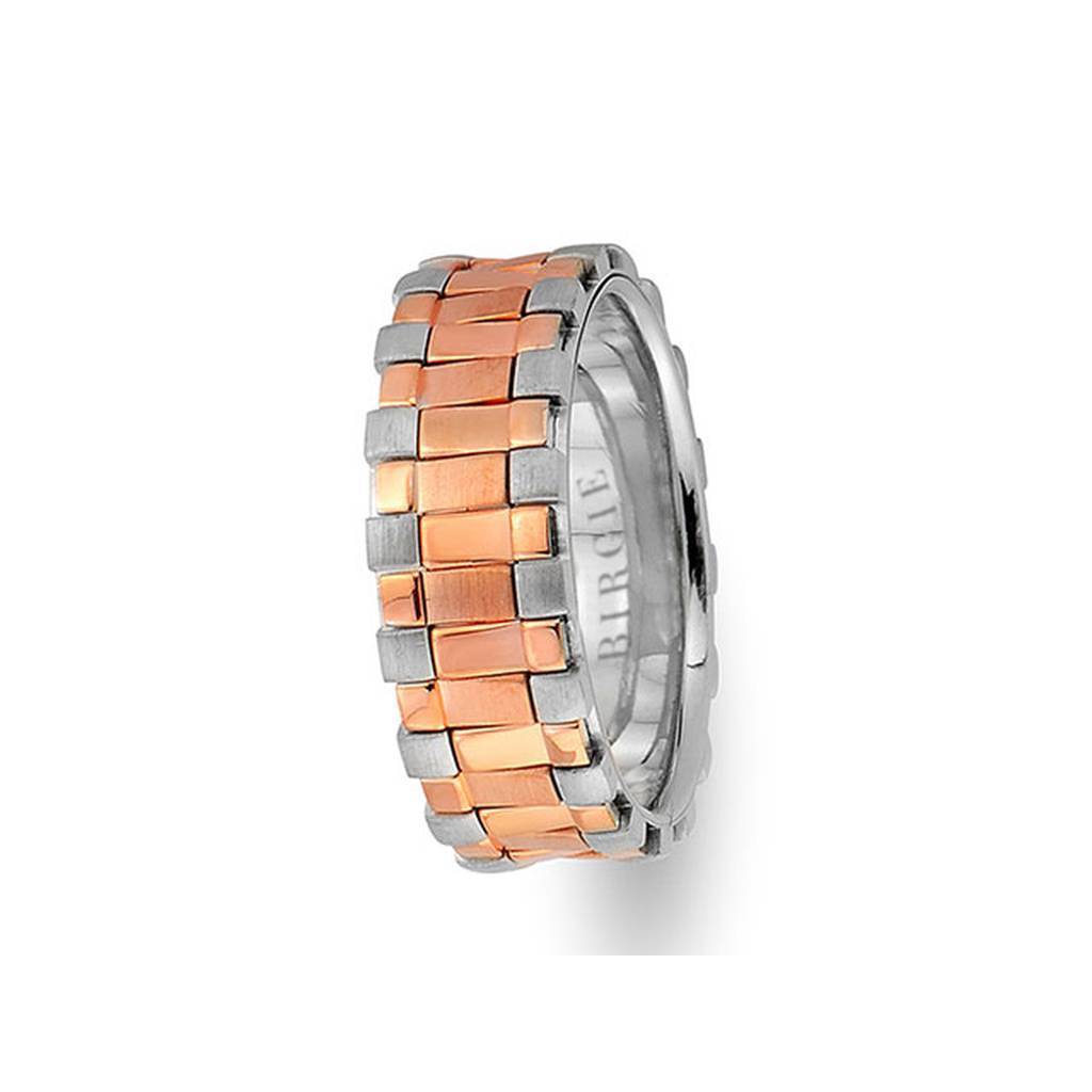 Babylon Rose and White Gold Wedding Band