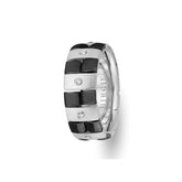 White Gold Desert Night Wedding Band w/ Diamonds