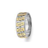 Diagol Design White and Yellow Gold Wedding Band w/ Diamonds - Birgie Diamant | Fine Jewellery - Diamant & Edelstein Schmuck