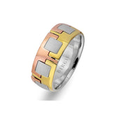 Rose, White and Yellow Gold Stella Wedding Band