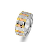 Rose, White and Yellow Gold Pure Wedding Band