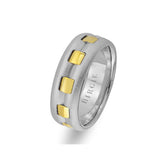 White and Yellow Gold Picabia Wedding Band