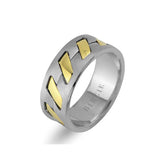 White and Yellow Gold Presto Wedding Band