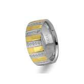 White and Yellow Gold Adagio Wedding Band w/ Diamonds