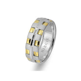 White and Yellow Gold Stylish Wedding Band