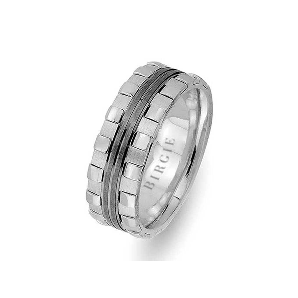 White Gold Harp Wedding Band