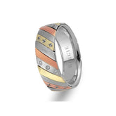 White, Rose and Yellow Gold Marilyn Wedding Band w/ Diamonds - Birgie Diamant | Fine Jewellery - Diamant & Edelstein Schmuck