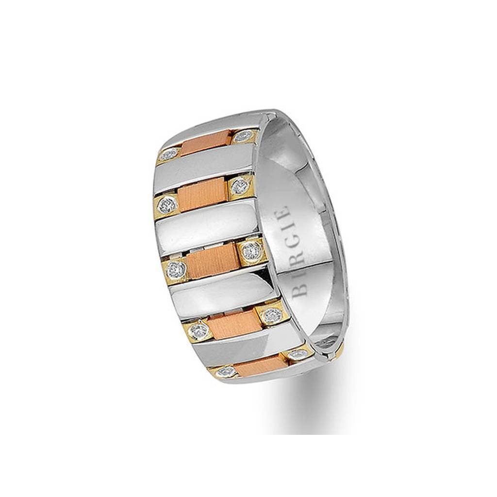 White, Rose and Yellow Gold Molloy Wedding Band w/ Diamonds - Birgie Diamant | Fine Jewellery - Diamant & Edelstein Schmuck