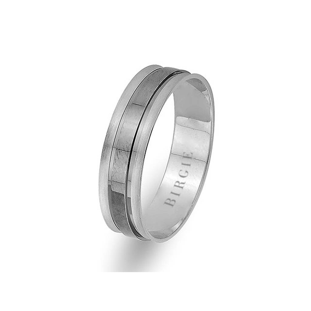 White Gold Classical Wedding Band