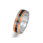 Rose and White Gold Classical Wedding Band