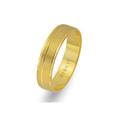 Yellow Gold Grooved Classical Wedding Band - Birgie Diamant | Fine Jewellery - Diamant & Edelstein Schmuck