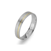 White and Yellow Gold Classical Wedding Band