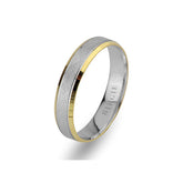 White and Yellow Gold Classical Wedding Band