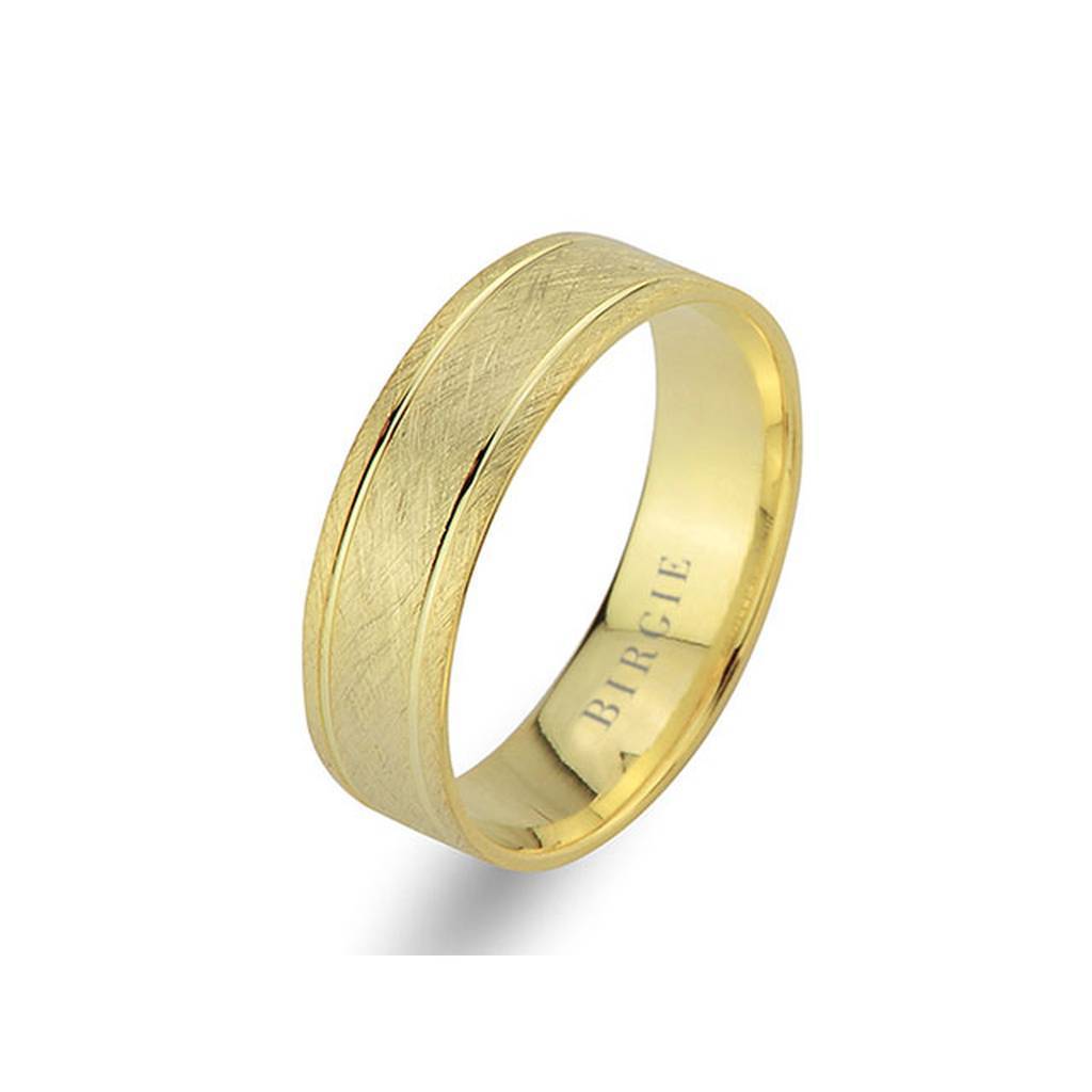 Yellow Gold Matt Classical Wedding Band - Birgie Diamant | Fine Jewellery - Diamant & Edelstein Schmuck