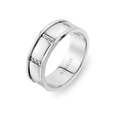 Braided Design White Gold Wedding Band