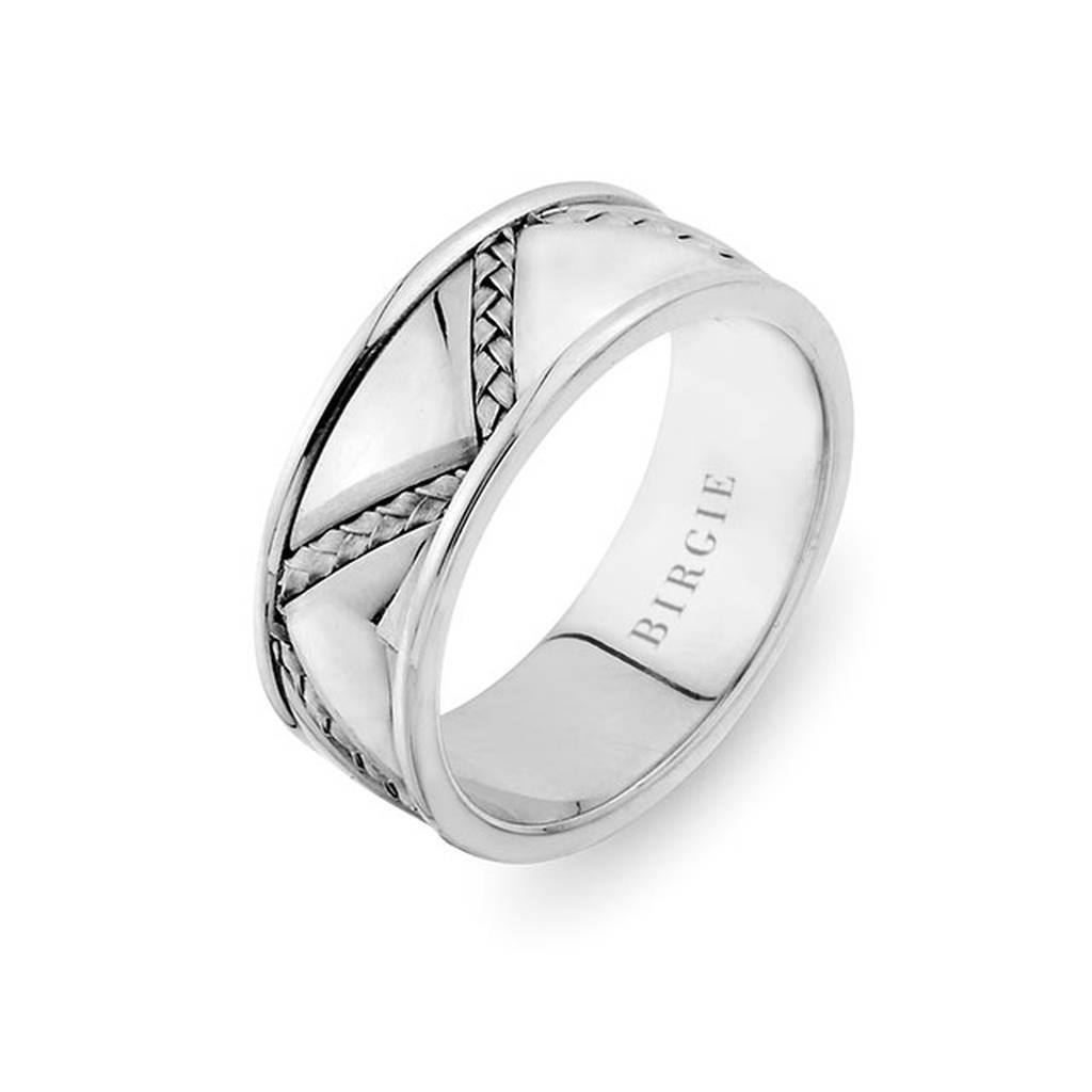 Diagol Braided Design White Gold 3 Coloured Wedding Band - Birgie Diamant | Fine Jewellery - Diamant & Edelstein Schmuck