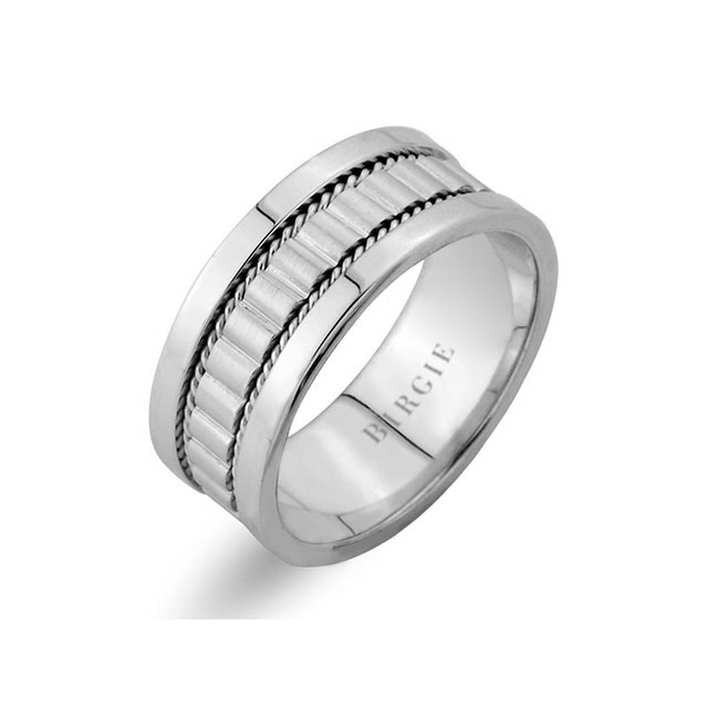 Bird's Nest White Gold Wedding Band