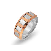 Rose and White Gold Wedding Band