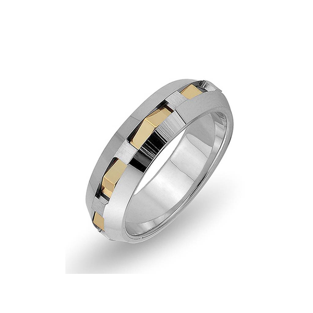 Yellow and White Gold Wedding Band - Birgie Diamant | Fine Jewellery - Diamant & Edelstein Schmuck