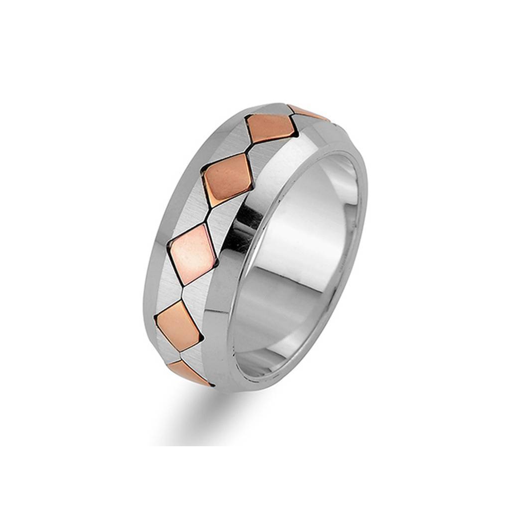 Rose and White Gold Wedding Band