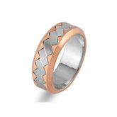 Rose and White Gold Wedding Band