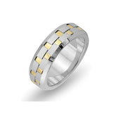 Yellow and White Gold Wedding Band - Birgie Diamant | Fine Jewellery - Diamant & Edelstein Schmuck