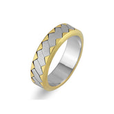 Yellow and White Gold Wedding Band - Birgie Diamant | Fine Jewellery - Diamant & Edelstein Schmuck