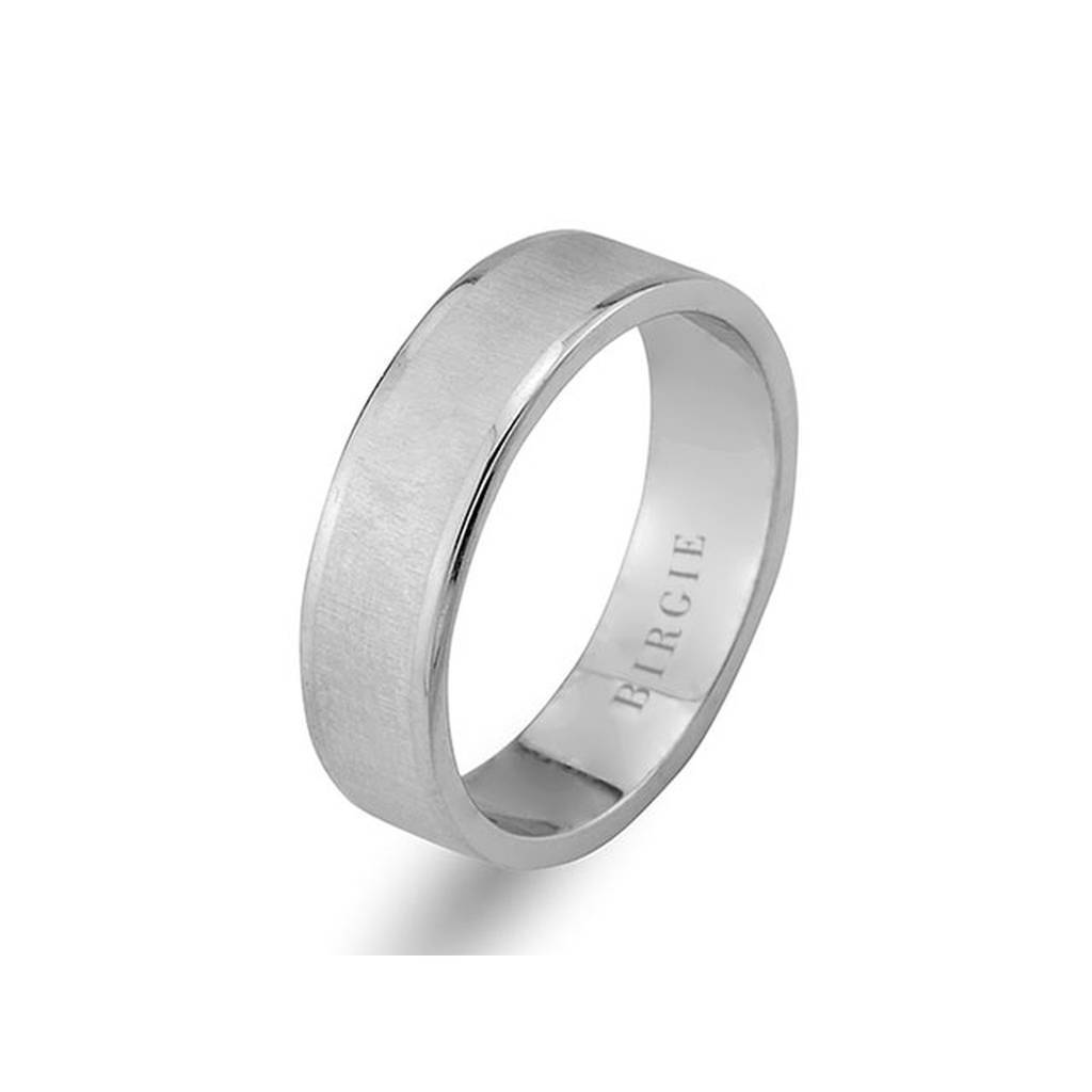 White Gold Matt Wedding Band - Birgie Diamant | Fine Jewellery - Diamant & Edelstein Schmuck