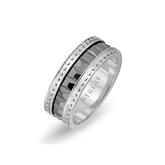 White Gold Geometric Formed Wedding Band