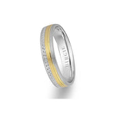 White and Yellow Gold Maya Wedding Band