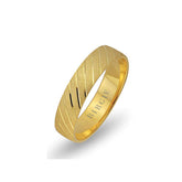 Sanded White Gold Striped Wedding Band