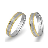 White and Yellow Gold Persepolis Wedding Band