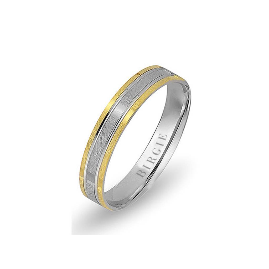 White and Yellow Gold Persepolis Wedding Band