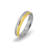 White and Yellow Gold Ugarit Wedding Band