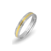 White and Yellow Gold Memphis Wedding Band