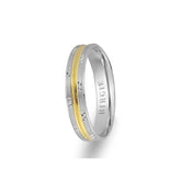 White and Yellow Gold Memphis Wedding Band