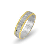 White and Yellow Gold Nemrut Wedding Band