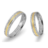 White and Yellow Gold Patara Wedding Band