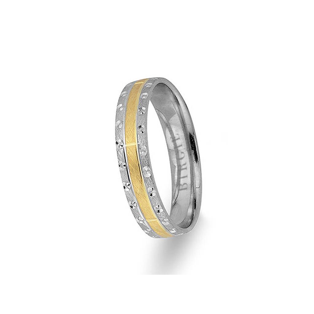 White and Yellow Gold Patara Wedding Band